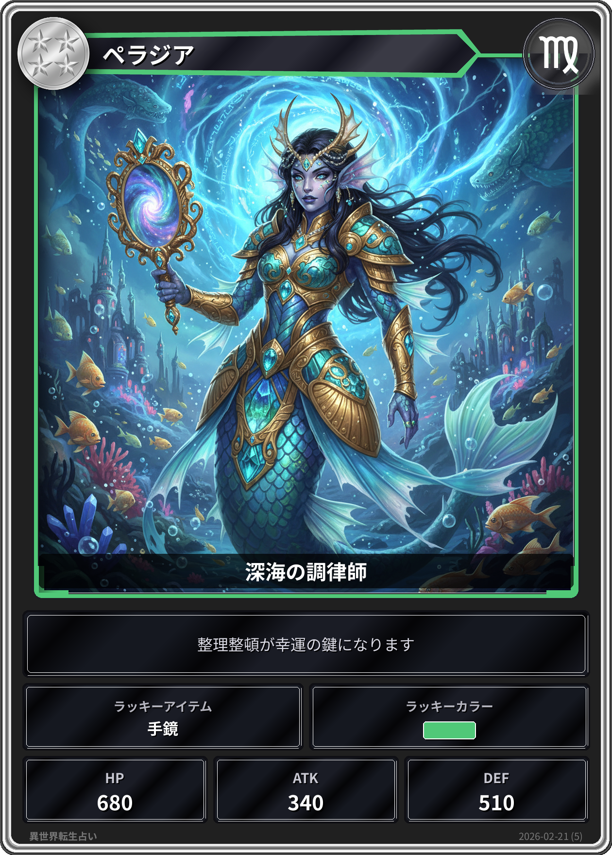 乙女座の運勢カード