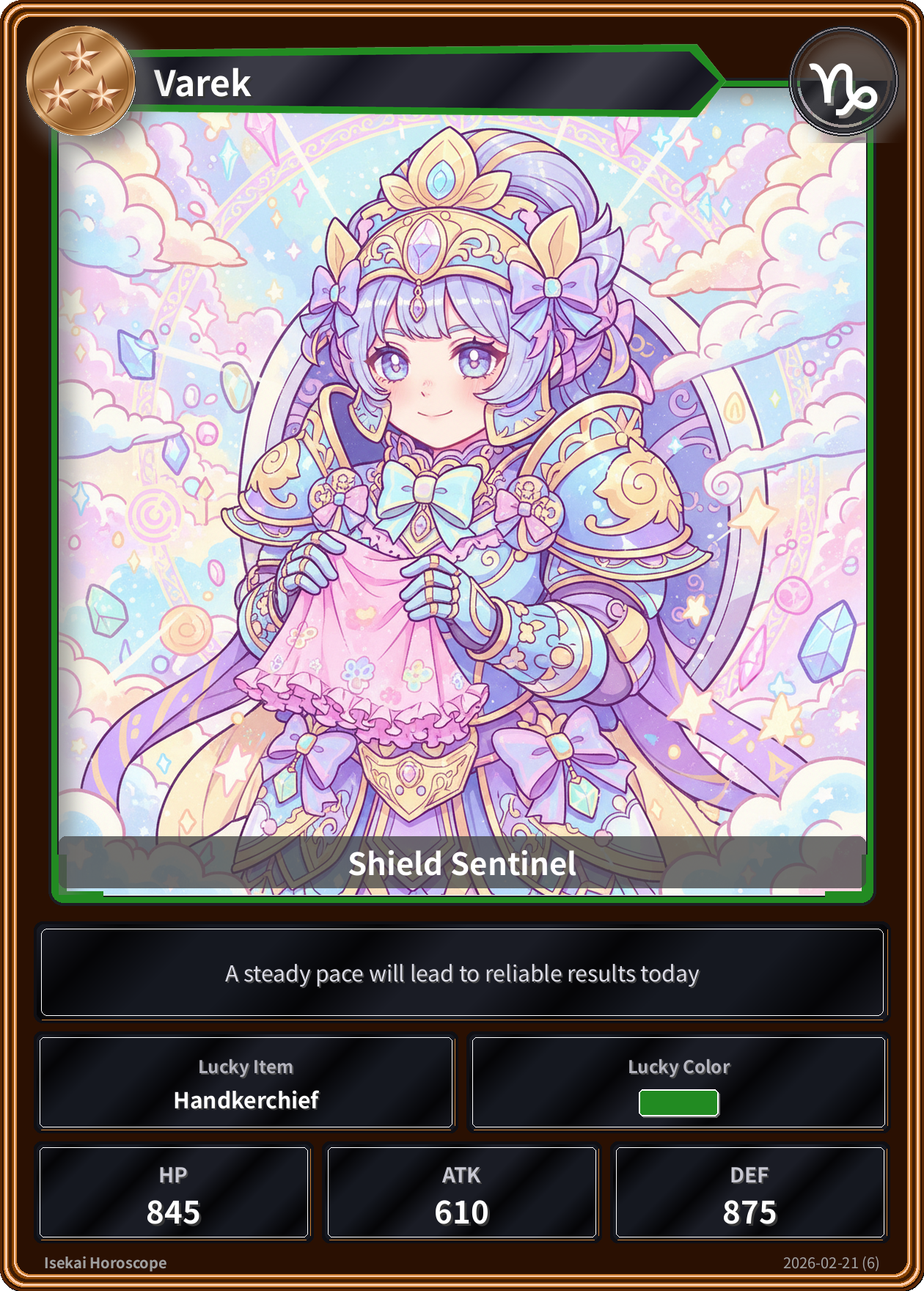 Capricorn fortune card