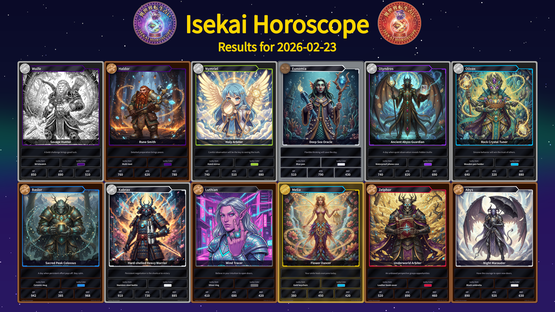 Fortune cards for 2026-02-23