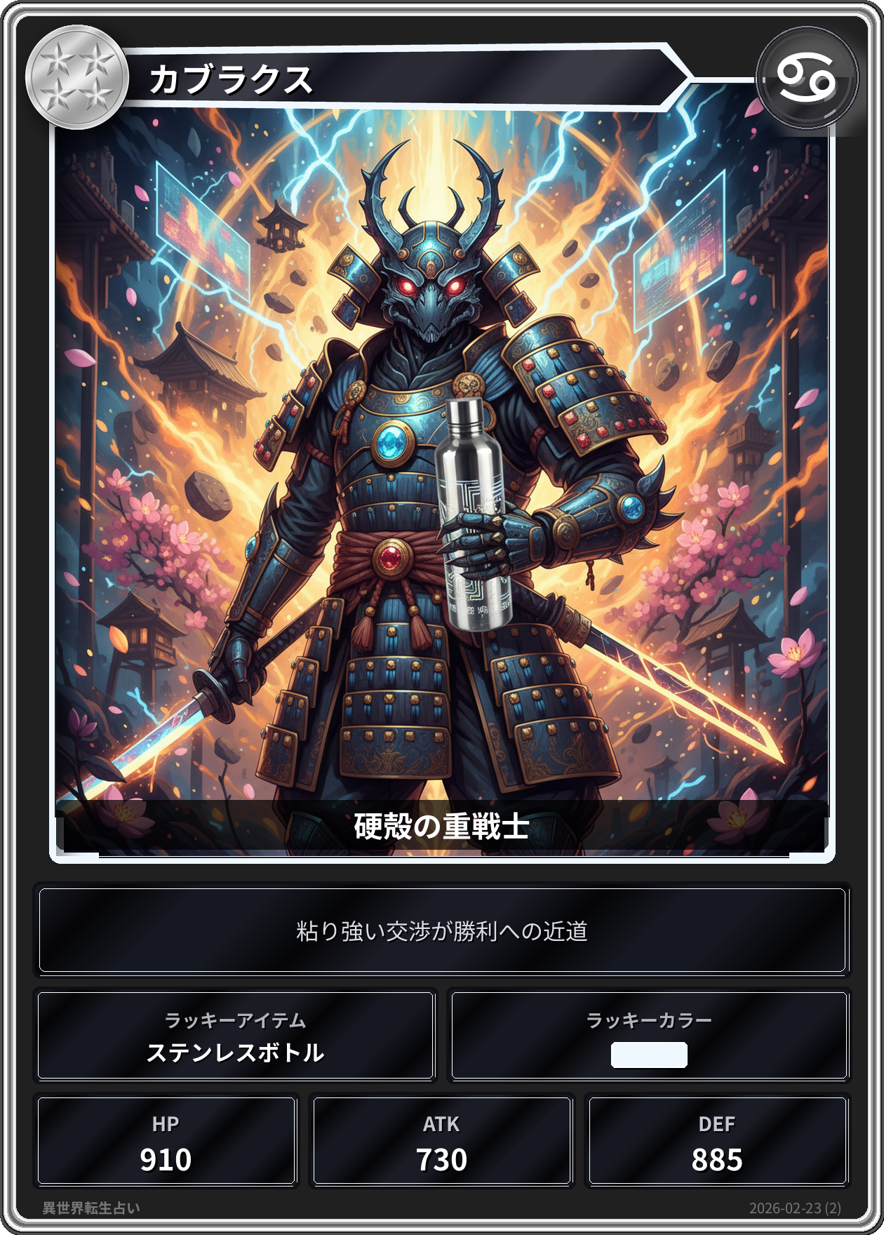 蟹座の運勢カード