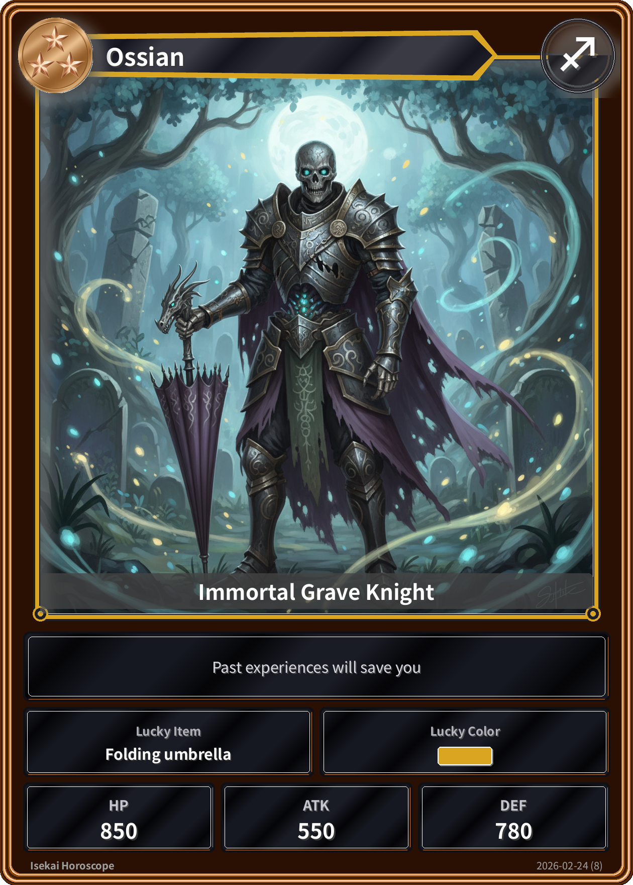 Sagittarius fortune card