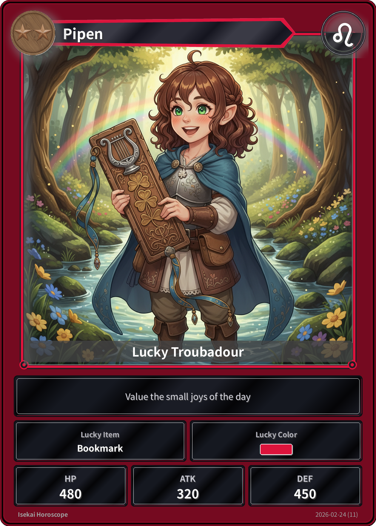 Leo fortune card