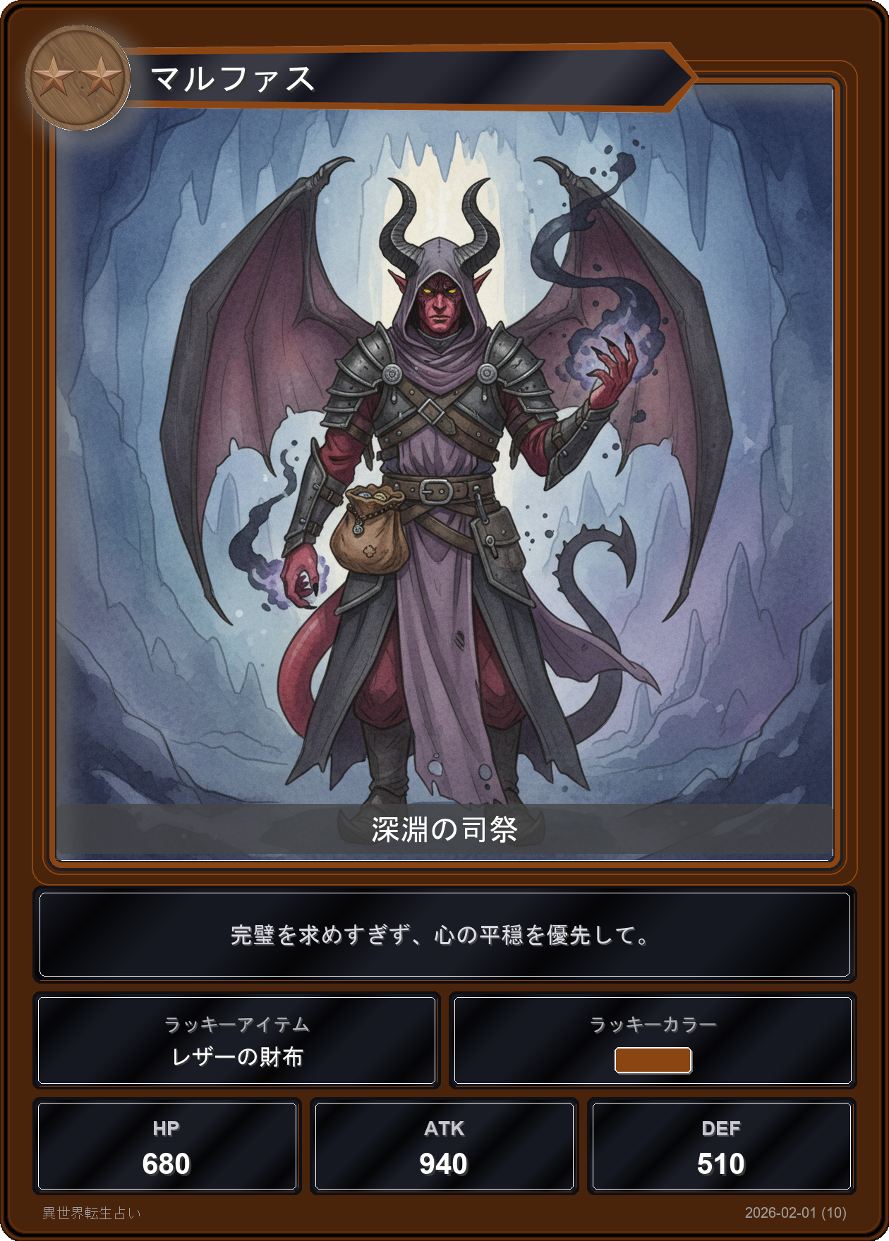 乙女座の運勢カード