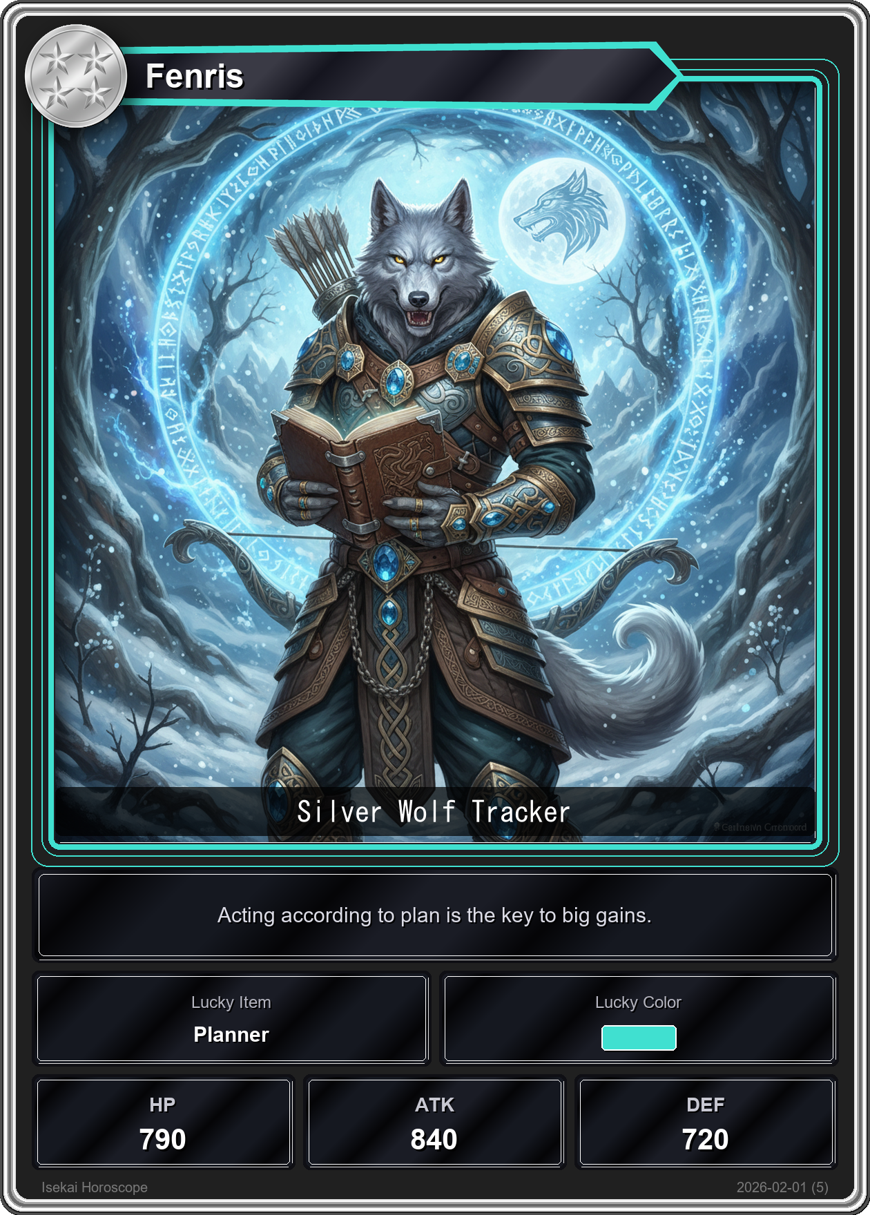 Capricorn fortune card