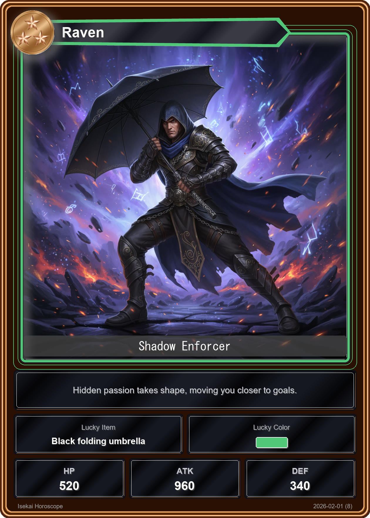 Scorpio fortune card