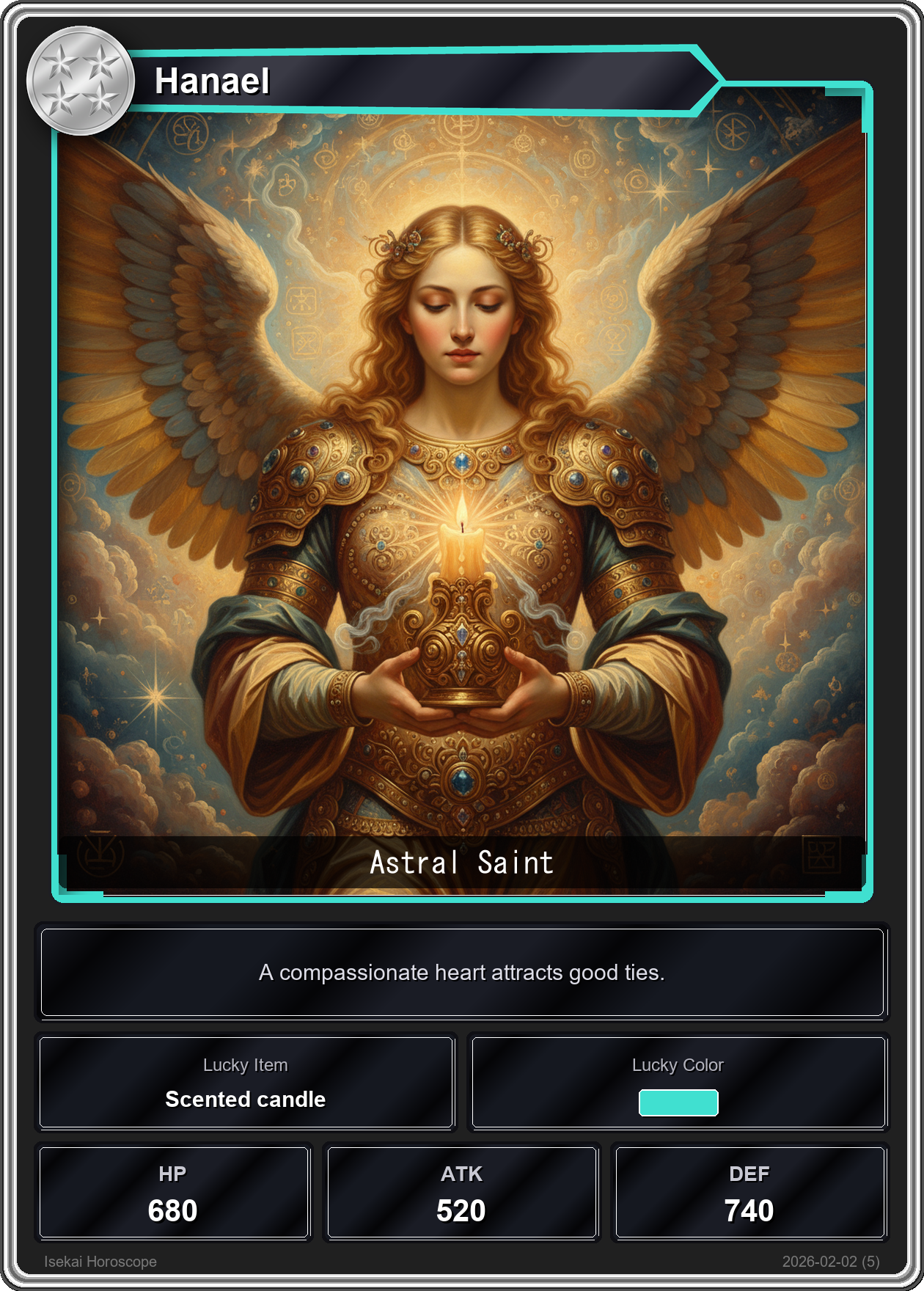 Aquarius fortune card