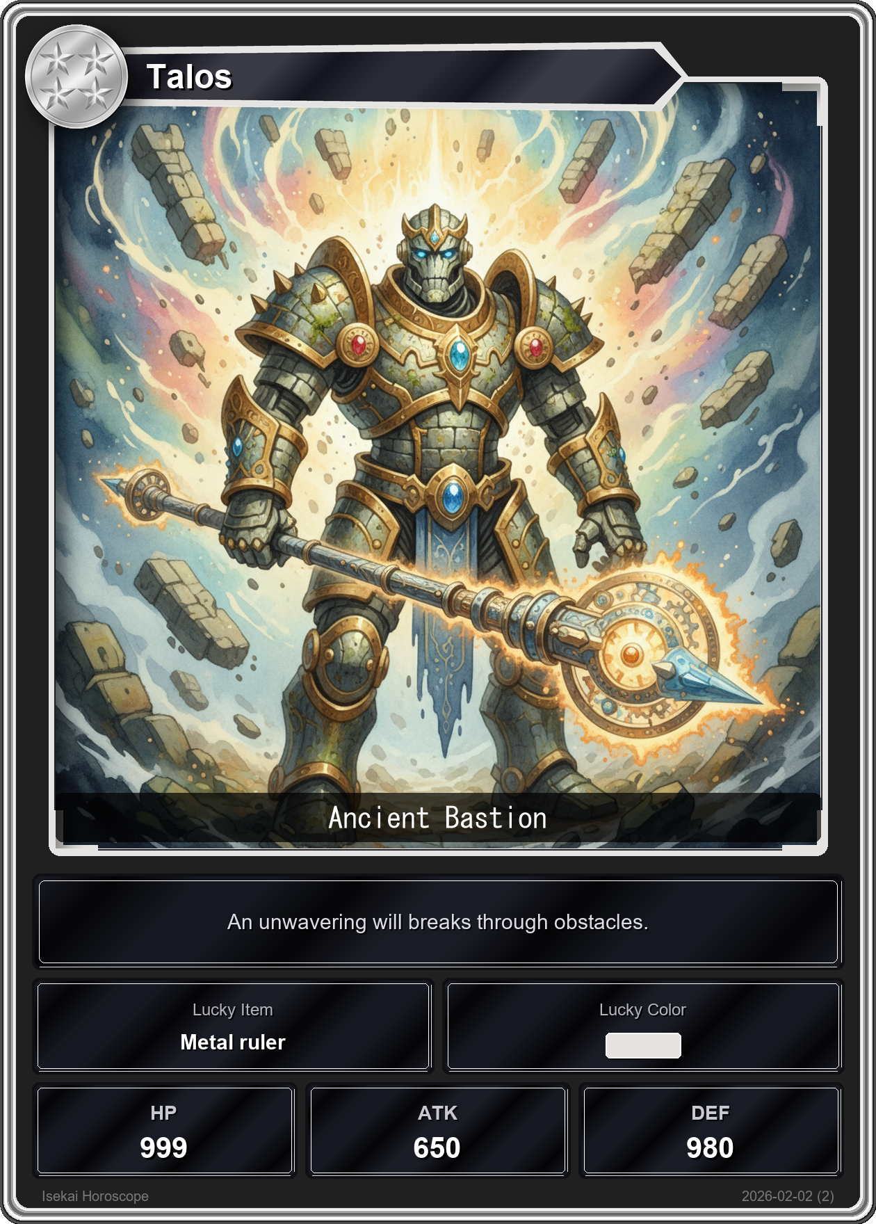 Scorpio fortune card