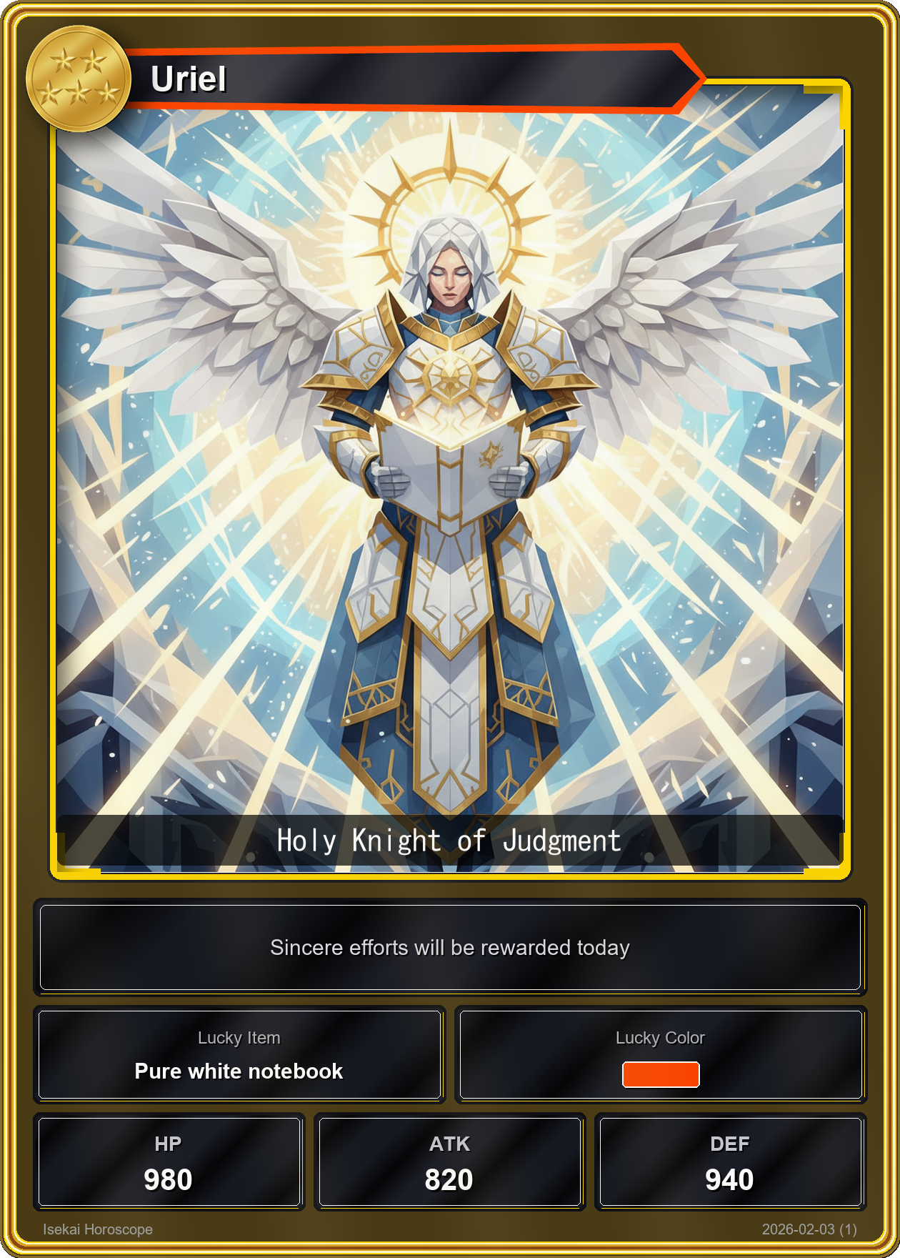 Capricorn fortune card