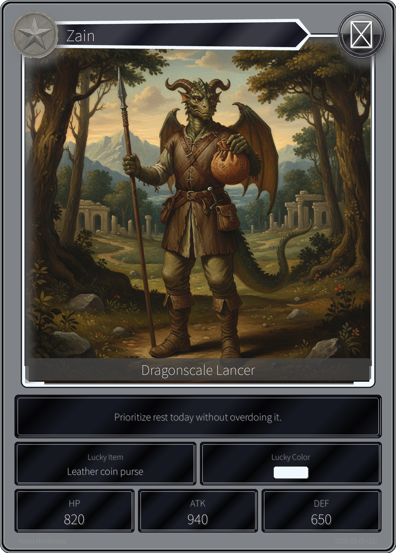 Sagittarius fortune card