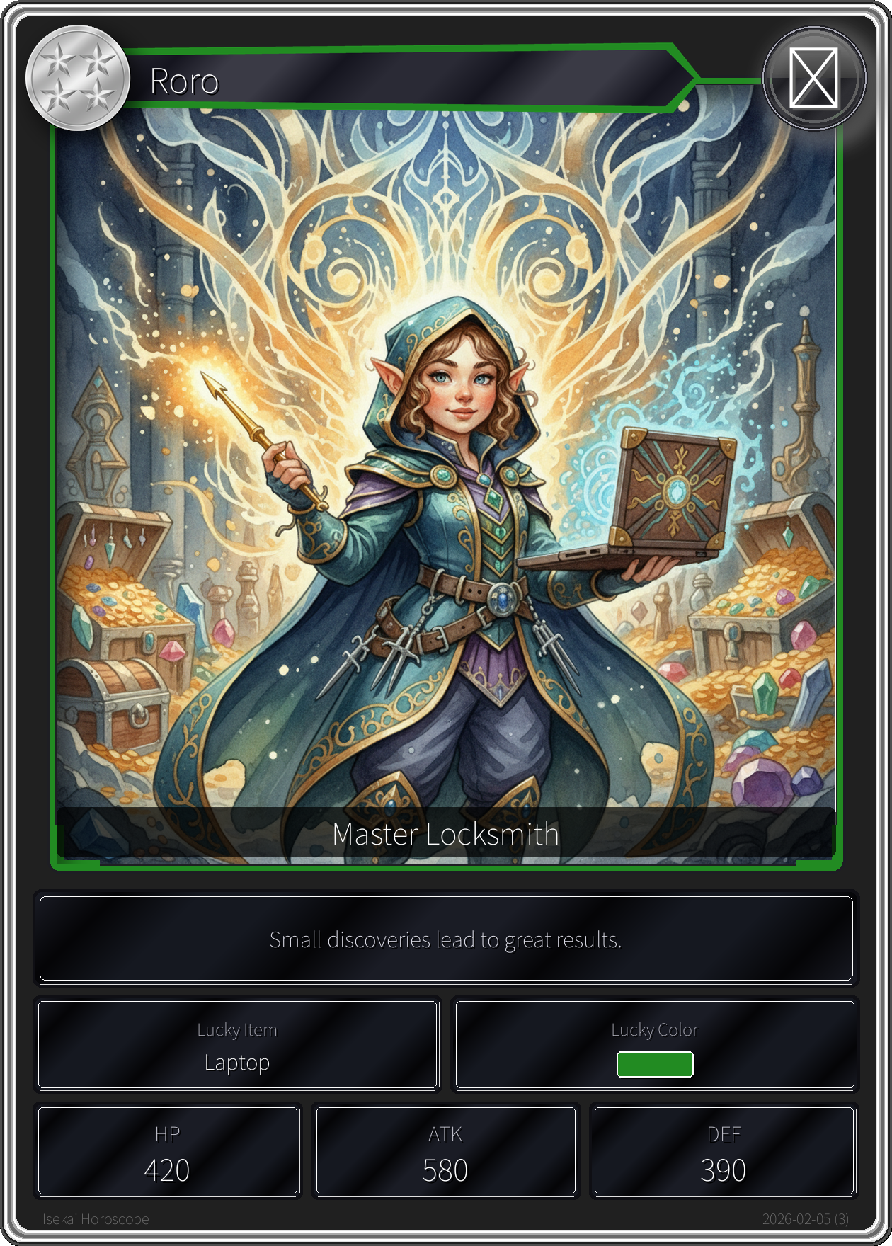 Capricorn fortune card