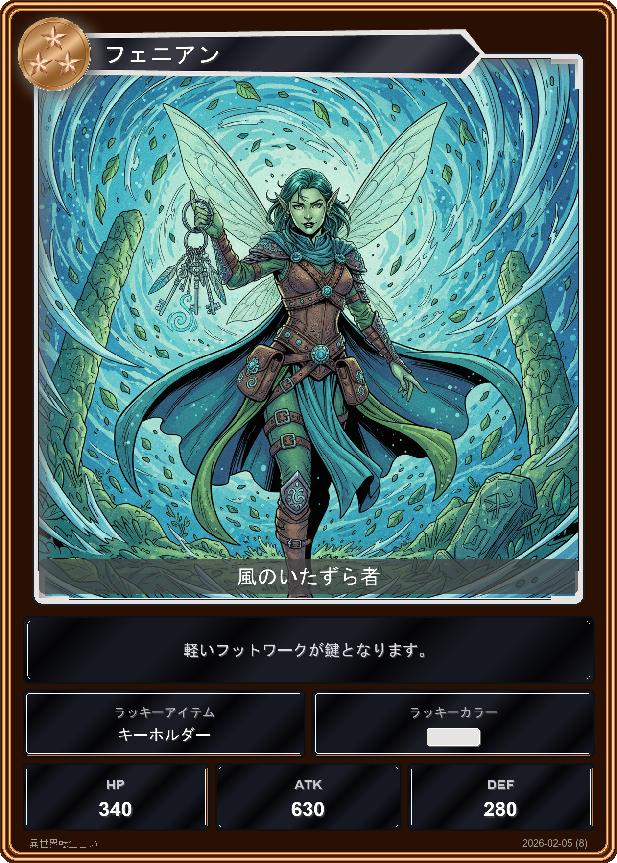 獅子座の運勢カード