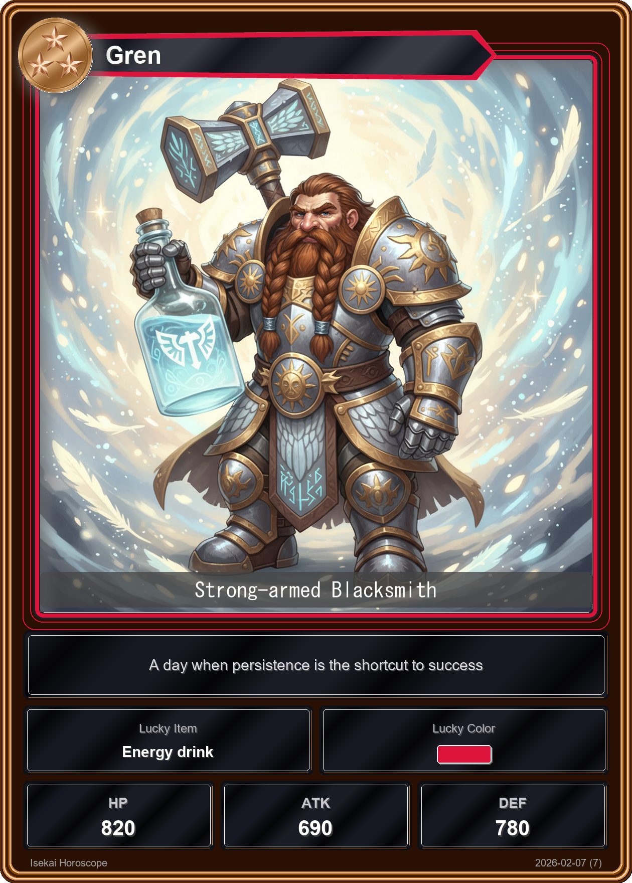 Capricorn fortune card