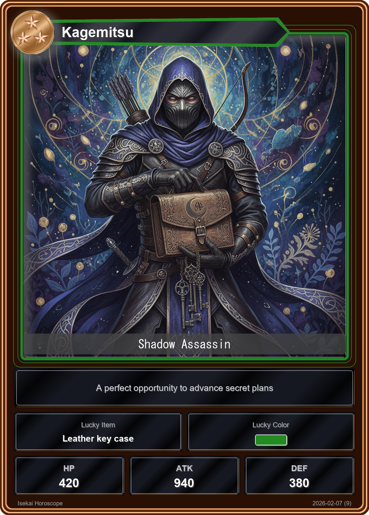 Scorpio fortune card