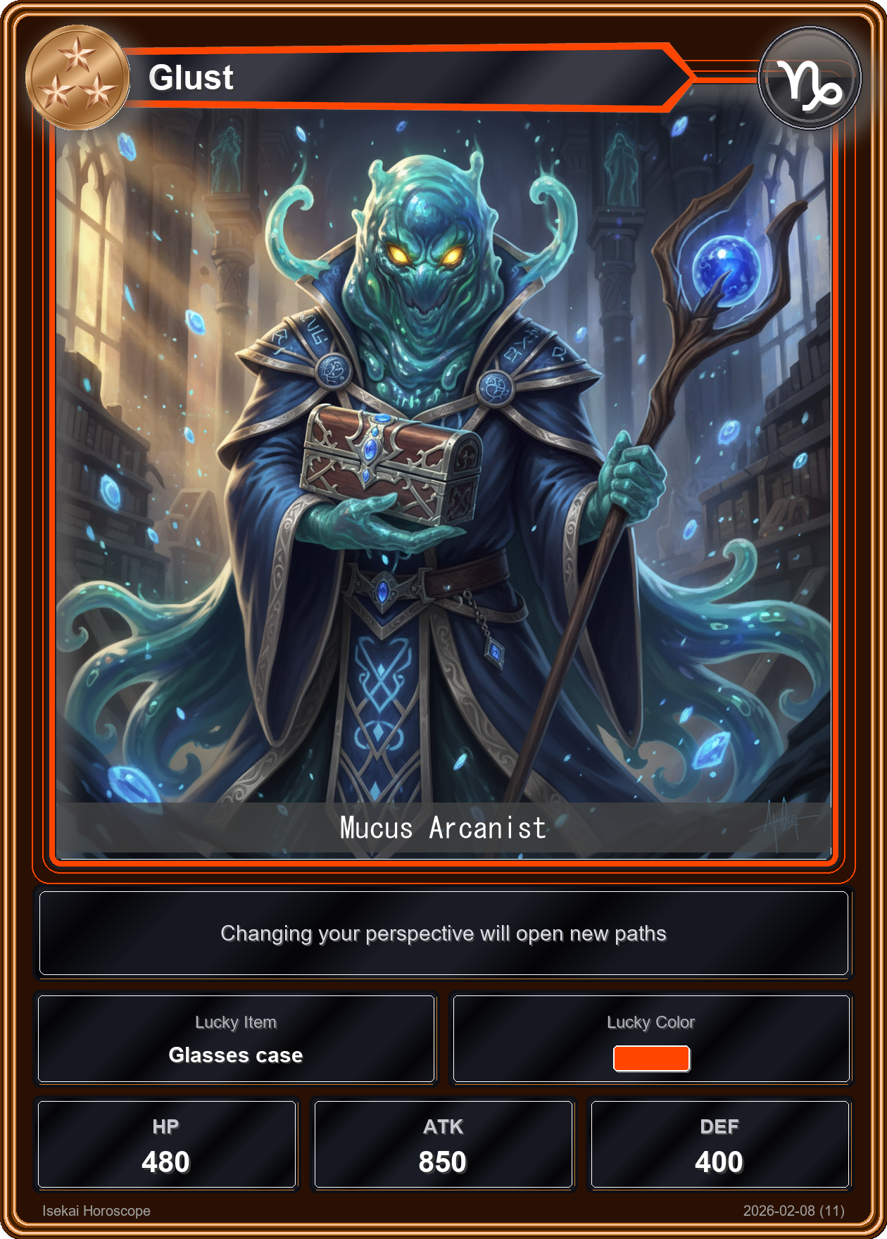 Capricorn fortune card