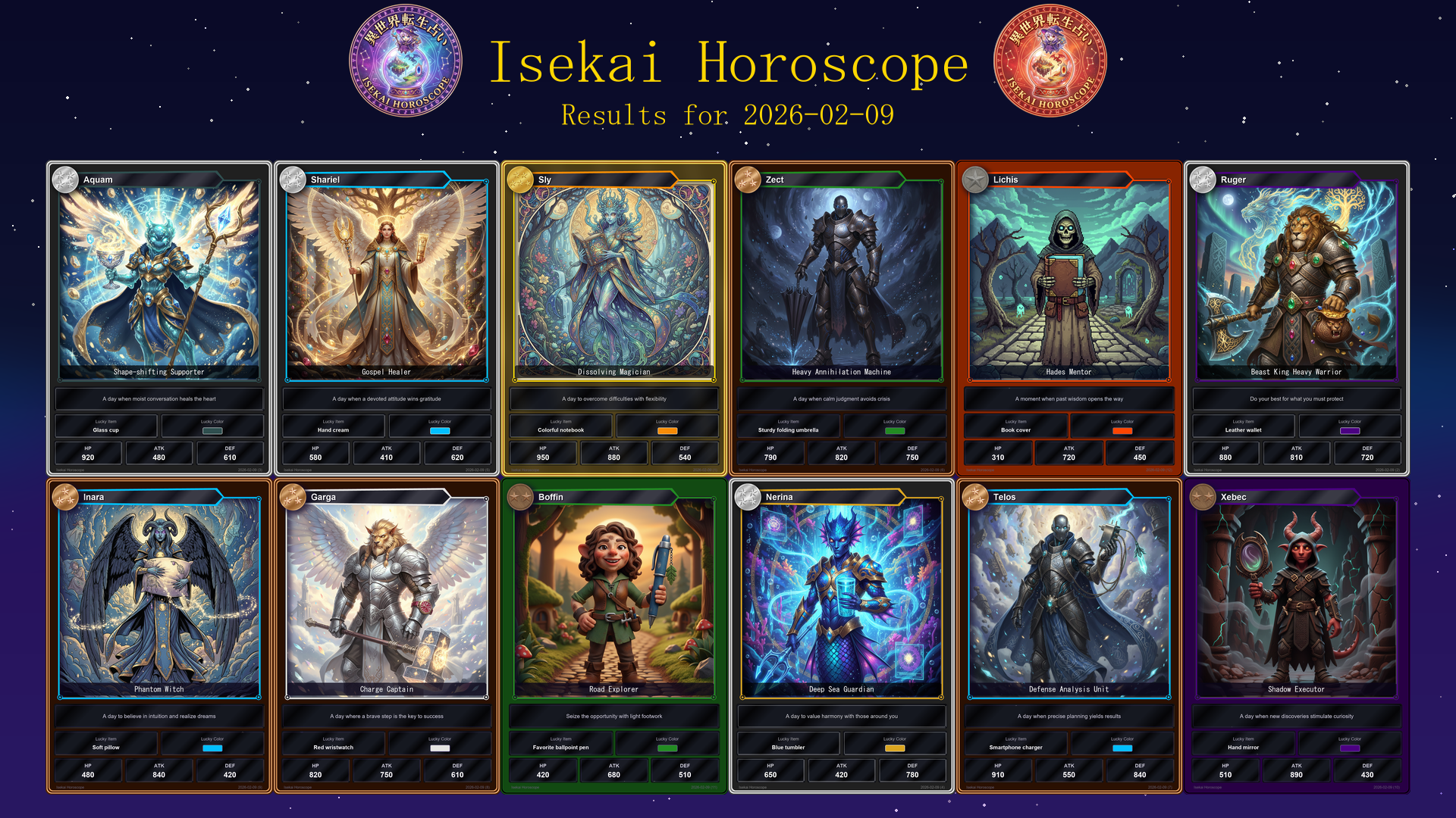 Fortune cards for 2026-02-09