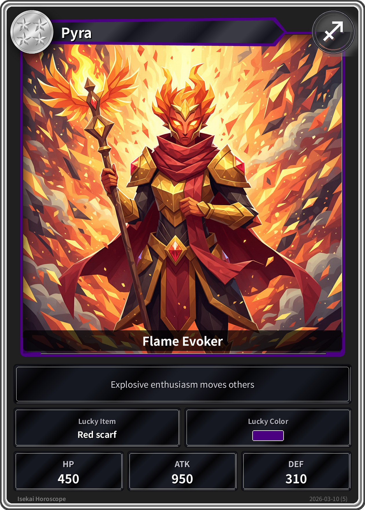 Sagittarius fortune card