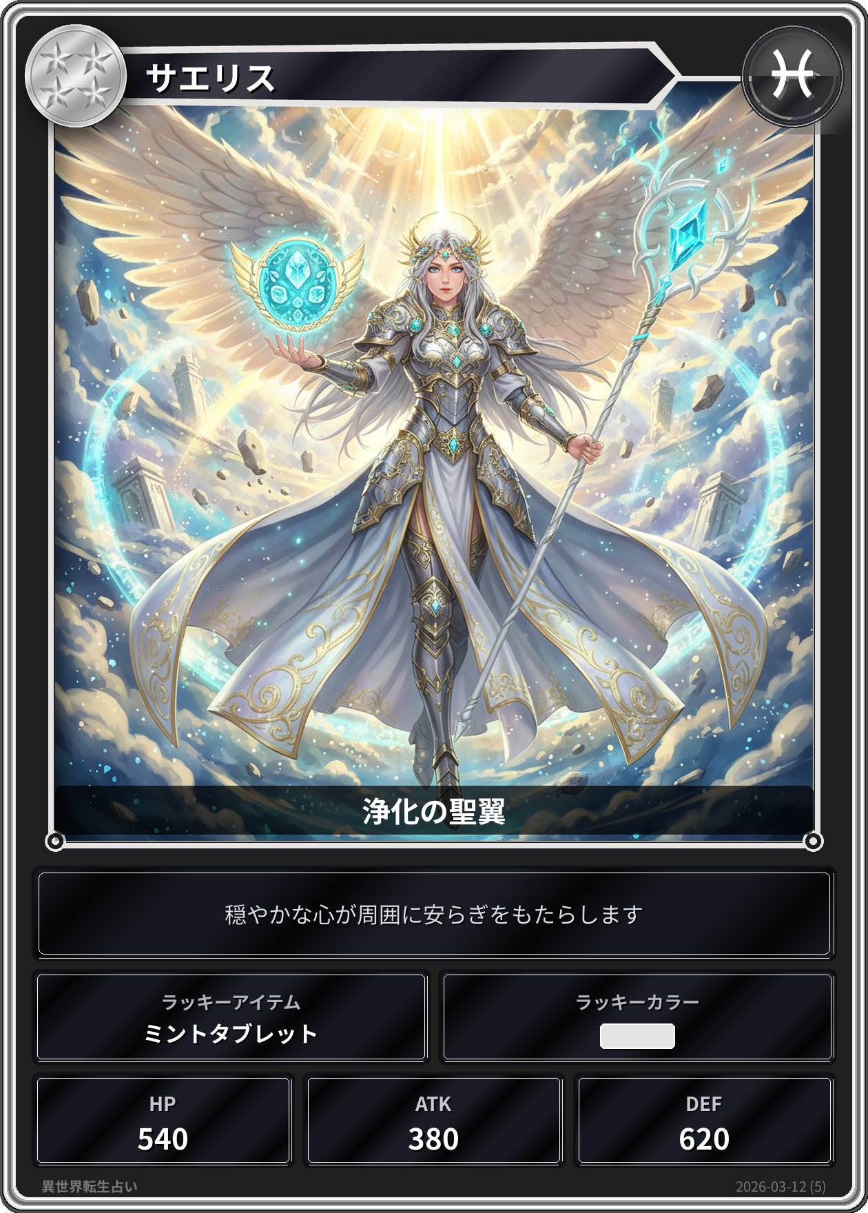 魚座の運勢カード