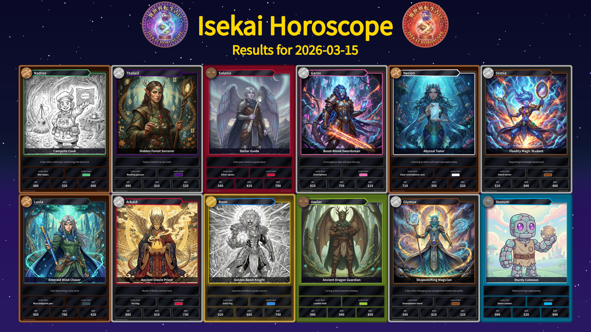 Fortune cards for 2026-03-15