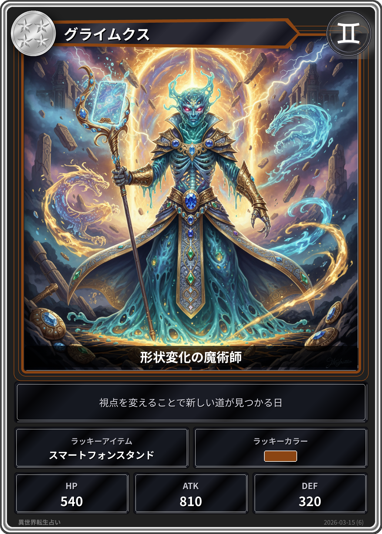 双子座の運勢カード