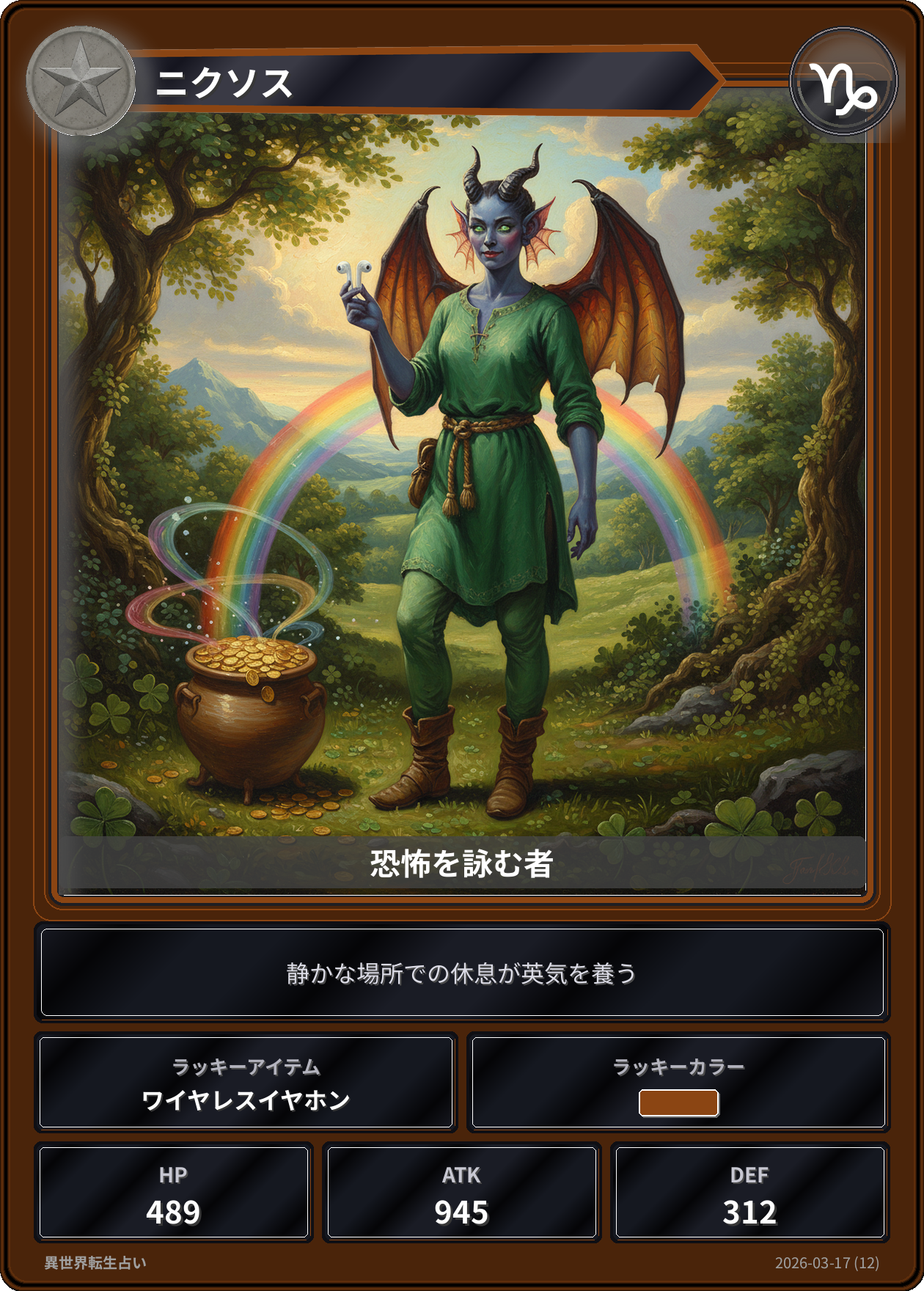 山羊座の運勢カード