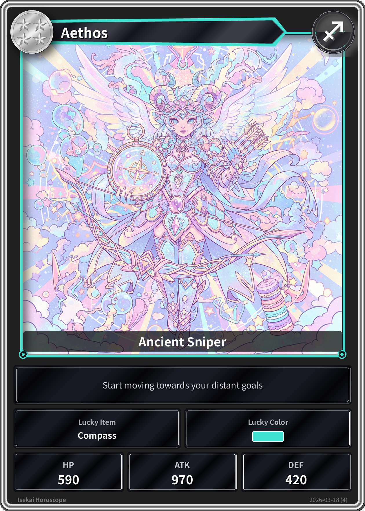 Sagittarius fortune card