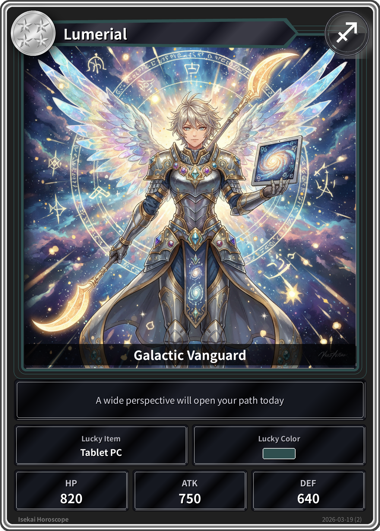 Sagittarius fortune card