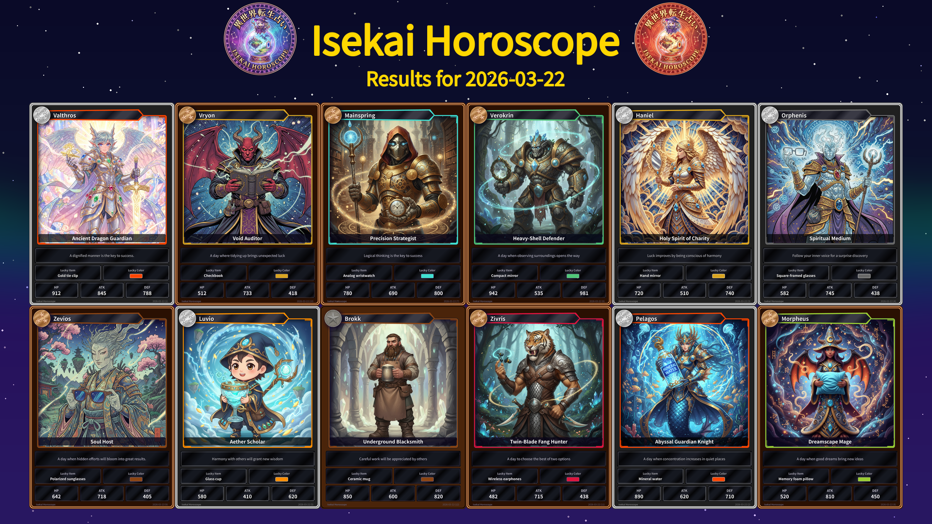 Fortune cards for 2026-03-22